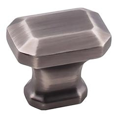 Hardware Resources 1-1/4" Overall Length Emerald Cut Cabinet Knob - Screws Included - Brushed Pewter - 165BNBDL