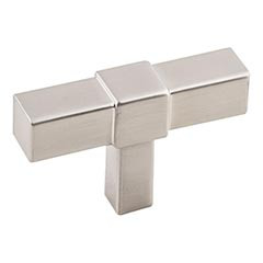Hardware Resources 2" Overall Length Cabinet "T" Knob - Screws Included - Satin Nickel - 293T-SN