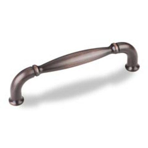 Hardware Resources 737-96DBAC 4-1/4" Overall Length Cabinet Pull - 96 mm center-to-center Holes - Screws Included - Brushed Oil Rubbed Bronze