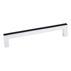 Hardware Resources 137mm Overall Length Square Cabinet Bar Pull - Screws Included - 128 mm center-to-center Holes - Polished Chrome - 625-128PC