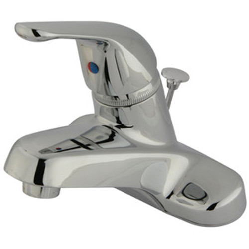 Kingston Brass Single Handle Lavatory Faucet with Brass Pop-Up Drain - Polished Chrome KB541B