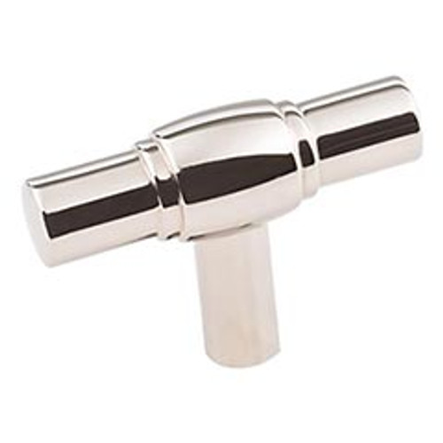 Hardware Resources 885L-NI 2" Overall Length Cabinet "T" Knob - Screws Included - Polished Nickel