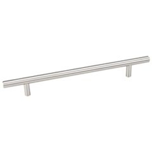 Hardware Resources 272SN 272 mm (10-11/16") Overall Length 7/16" Diameter Steel Cabinet Bar Pull with Beveled Ends 192 mm center-to-center - Screws Included - Satin Nickel