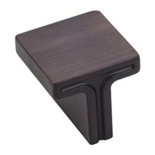 Hardware Resources 867L-DBAC 1-1/8" Overall Length Square Cabinet Knob - Screws Included - Brushed Oil Rubbed Bronze