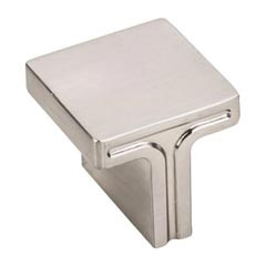Hardware Resources 1-1/8" Overall Length Square Cabinet Knob - Screws Included - Satin Nickel - 867L-SN