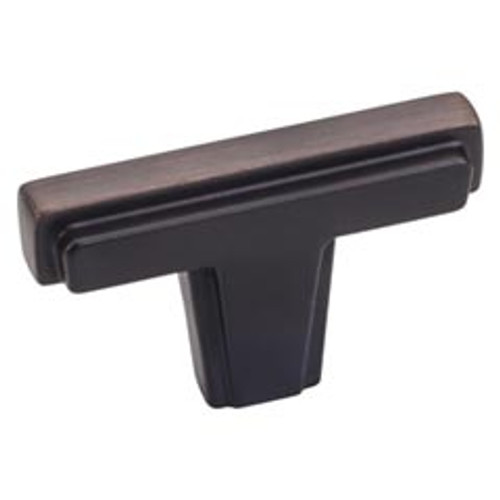 Hardware Resources 259DBAC 2" Overall Length Cabinet "T" Knob - Screws Included - Brushed Oil Rubbed Bronze