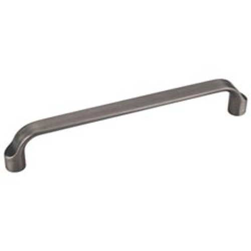 Hardware Resources 239-160BNBDL 6-13/16" Overall Length Scroll Cabinet Pull - 160 mm center-to-center Holes - Screws Included - Brushed Pewter