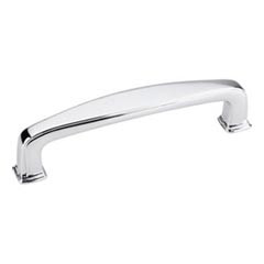 Hardware Resources 4-1/4" Overall Length Plain Square Cabinet Pull - 96 mm center-to-center Holes - Screws Included - Polished Chrome - 1092PC