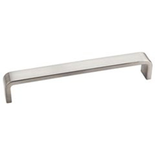 Hardware Resources 193-160SN 6-9/16" Overall Length Cabinet Pull - 160 mm center-to-center Holes - Screws Included - Satin Nickel