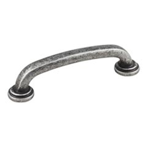Hardware Resources 527SIM 4-5/8" Overall Length Gavel Cabinet Pull - 96 mm center-to-center Holes - Screws Included - Distressed Antique Silver