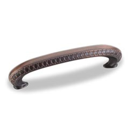 Hardware Resources 1977DBAC 4-9/16" Overall Length Art Deco Cabinet Pull - 96 mm center-to-center Holes - Screws Included - Brushed Oil Rubbed Bronze
