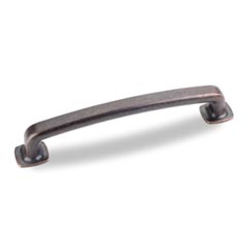 Hardware Resources MO6373-128DMAC 5-7/8" Overall Length Forged Look Flat Bottom Pull 128 mm center-to-center - Screws Included - Distressed Oil Rubbed Bronze