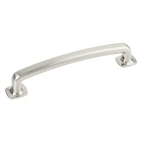 Hardware Resources MO6373-128SN 5-7/8" Overall Length Forged Look Flat Bottom Pull 128 mm center-to-center - Screws Included - Satin Nickel
