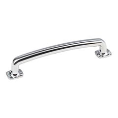 Hardware Resources 5-7/8" Overall Length Forged Look Flat Bottom Pull - Screws Included - 128 mm center-to-center Holes - Polished Chrome - MO6373-128PC