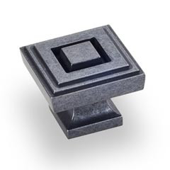 Hardware Resources 1-1/4" Overall Length Square Cabinet Knob - Screws Included - Gun Metal - 585L-DACM