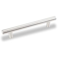 Hardware Resources 178 mm (7") Overall Length 9/16" Diameter Steel Cabinet Bar Pull - Screws Included - 128 mm center-to-center Holes - Satin Nickel - 178SN