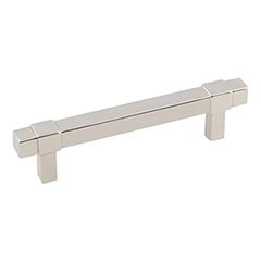 Hardware Resources 5-1/16" Overall Length Square Bar Pull - 96 mm center-to-center Holes - Screws Included - Polished Nickel - 293-96NI