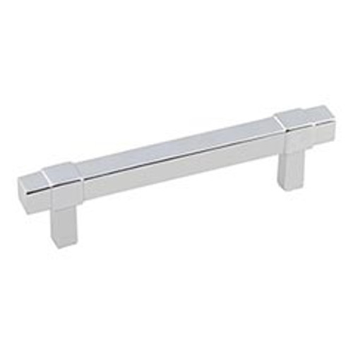 Hardware Resources 293-96PC 5-1/16" Overall Length Square Bar Pull - 96 mm center-to-center Holes - Screws Included - Polished Chrome