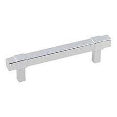 Hardware Resources 5-1/16" Overall Length Square Bar Pull - 96 mm center-to-center Holes - Screws Included - Polished Chrome - 293-96PC