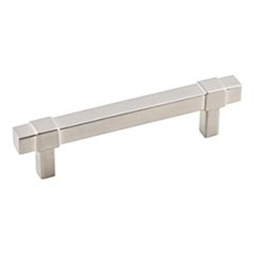 Hardware Resources 293-96SN 5-1/16" Overall Length Square Bar Pull - 96 mm center-to-center Holes - Screws Included - Satin Nickel