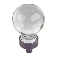 Hardware Resources 1-1/16" Diameter Glass Sphere Cabinet Knob - Screws Included - Brushed Oil Rubbed Bronze - G130DBAC
