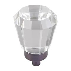 Hardware Resources 1" Diameter Glass Tapered Cabinet Knob - Screws Included - Brushed Oil Rubbed Bronze - G150DBAC