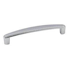 Hardware Resources 5-1/2" Overall Length Rope Trim Cabinet Pull - Screws Included - 128 mm center-to-center Holes - Polished Chrome - Z115-128PC
