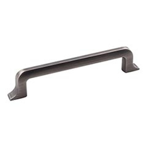 Hardware Resources 839-128BNBDL 6-1/4" Overall Length Cabinet Pull - Screws Included - 128 mm center-to-center Holes - Brushed Pewter