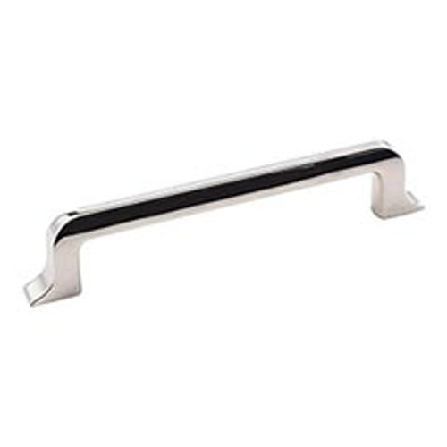 Hardware Resources 839-128NI 6-1/4" Overall Length Cabinet Pull - Screws Included - 128 mm center-to-center Holes - Polished Nickel