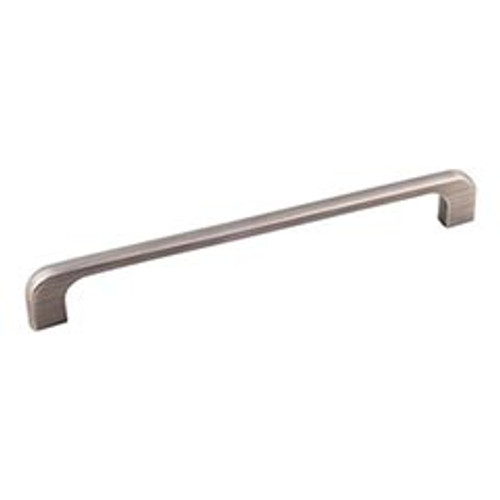 Hardware Resources 264-192BNBDL 8-1/4" Overall Length Cabinet Pull - 192 mm center-to-center - Screws Included - Brushed Pewter