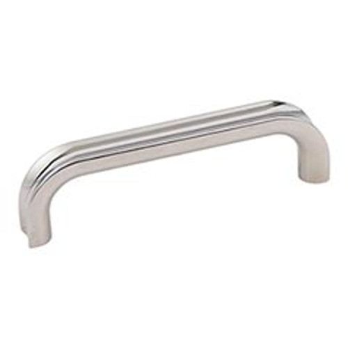 Hardware Resources 667-96NI 4-3 /16" Overall Length Cabinet Pull - 96 mm center-to-center Holes - Screws Included - Polished Nickel