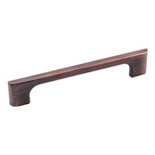 Hardware Resources 286-128DBAC 6-3/8" Overall Length Cabinet Pull - Screws Included - 128 mm center-to-center Holes - Brushed Oil Rubbed Bronze