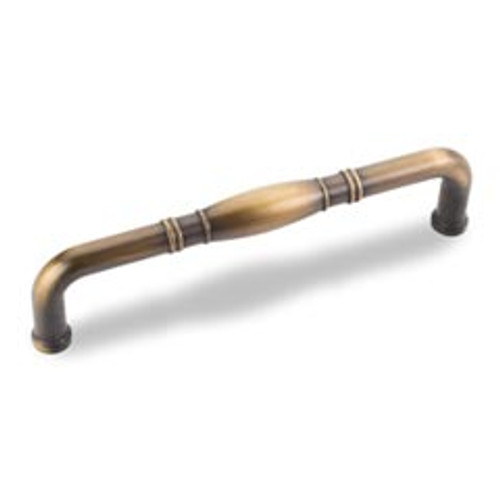 Hardware Resources Z290-128-ABSB 5-1/2" Overall Length Cabinet Pull - Screws Included - 128 mm center-to-center Holes - Antique Brushed Satin Brass