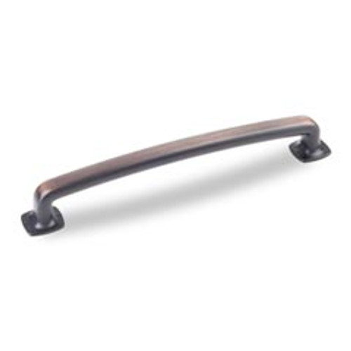 Hardware Resources MO6373-160DBAC 7-1/8" Overall Length Forged Look Flat Bottom Cabinet Pull - 160 mm center-to-center Holes - Screws Included - Brushed Oil Rubbed Bronze