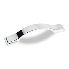 Hardware Resources 5-9/16" Overall Length Strap Cabinet Pull - 96 mm center-to-center Holes - Screws Included - Polished Chrome - 80152-96PC