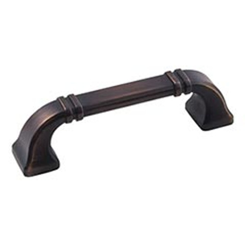 Hardware Resources 165-96DBAC 4-1/2" Overall Length Cabinet Pull - 96 mm center-to-center Holes - Screws Included - Brushed Oil Rubbed Bronze