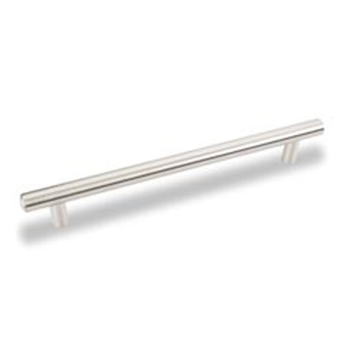 Hardware Resources 242SN 242 mm (9-1/2") Overall Length 9/16" Diameter Steel Cabinet Bar Pull - 192 mm center-to-center - Screws Included - Satin Nickel