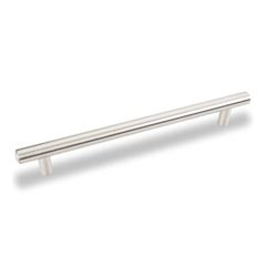 Hardware Resources 242 mm (9-1/2") Overall Length 9/16" Diameter Steel Cabinet Bar Pull - 192 mm center-to-center - Screws Included - Satin Nickel - 242SN