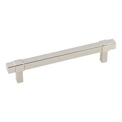 Hardware Resources 6-5/16" Overall Length Square Bar Pull - Screws Included - 128 mm center-to-center Holes - Polished Nickel - 293-128NI