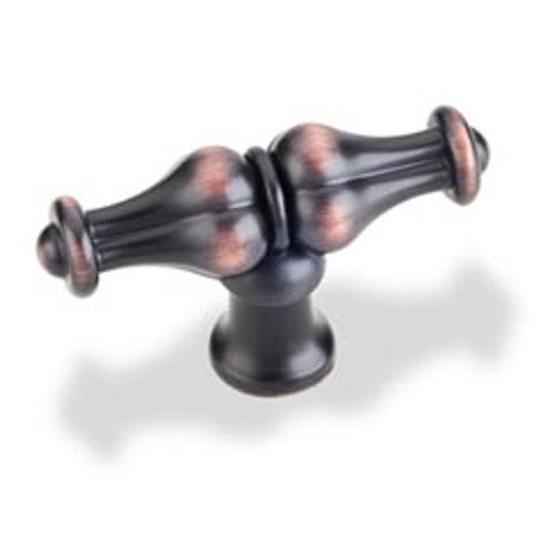 Hardware Resources 818L-DBAC 2-1/4" Overall Length Cabinet Knob - Screws Included - Brushed Oil Rubbed Bronze