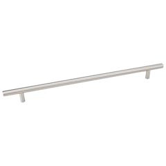 Hardware Resources 496 mm (19-1/2") Overall Length 7/16" Diameter Steel Cabinet Bar Pull with Beveled Ends - 416 mm center-to-center Holes - Screws Included - Satin Nickel - 496SN
