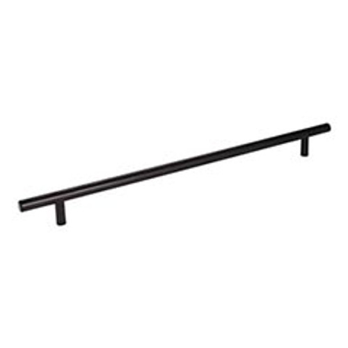 Hardware Resources 496MB 496 mm (19-1/2") Overall Length 7/16" Diameter Steel Cabinet Bar Pull with Beveled Ends 416 mm center-to-center - Screws Included - Matte Black