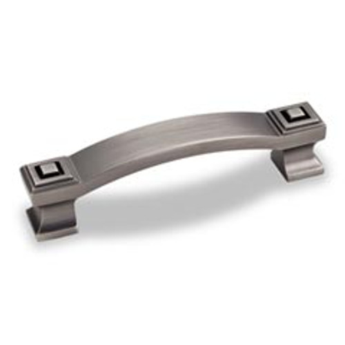 Hardware Resources 585-96BNBDL 4-1/2" Overall Length Square Cabinet Pull - 96 mm center-to-center Holes - Screws Included - Brushed Pewter
