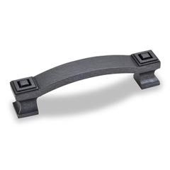 Hardware Resources 4-1/2" Overall Length Square Cabinet Pull - 96 mm center-to-center Holes - Screws Included - Gun Metal - 585-96DACM