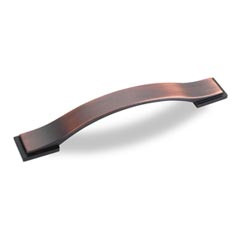 Hardware Resources 6-13/16" Overall Length Strap Cabinet Pull - Screws Included - 128 mm center-to-center Holes - Brushed Oil Rubbed Bronze - 80152-128DBAC