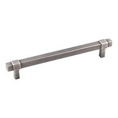 Hardware Resources 7-9/16" Overall Length Square Bar Pull - 160 mm center-to-center Holes - Screws Included - Brushed Pewter - 293-160BNBDL