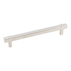 Hardware Resources 7-9/16" Overall Length Square Bar Pull - 160 mm center-to-center Holes - Screws Included - Polished Nickel - 293-160NI