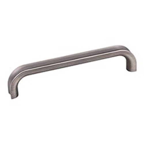 Hardware Resources 667-128BNBDL 5-1/2" Overall Length Cabinet Pull - Screws Included - 128 mm center-to-center Holes - Brushed Pewter