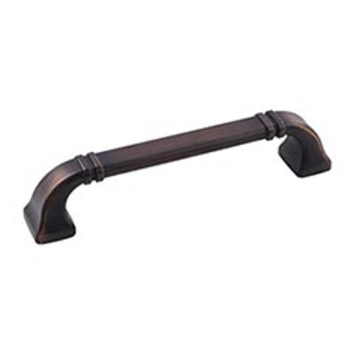 Hardware Resources 165-128DBAC 5-13/16" Overall Length Cabinet Pull - Screws Included - 128 mm center-to-center Holes - Brushed Oil Rubbed Bronze