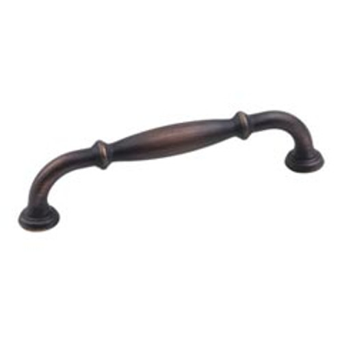 Hardware Resources 658-128DBAC 5-13/16" Overall Length Cabinet Pull - Screws Included - 128 mm center-to-center Holes - Brushed Oil Rubbed Bronze